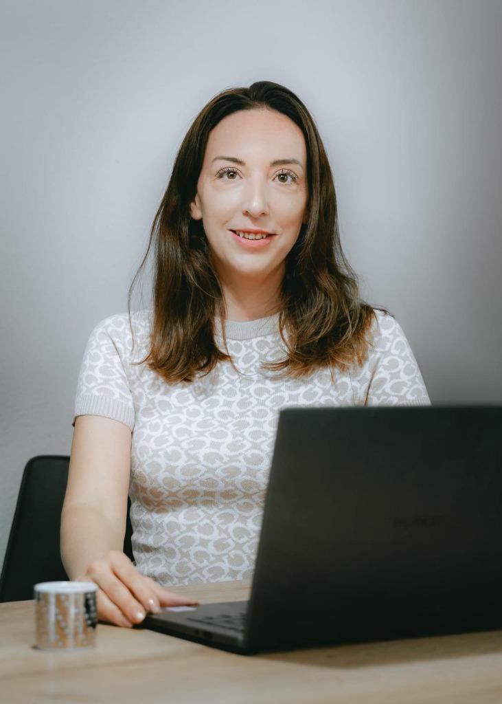 Melanie Reinartz am Coaching-Arbeitsplatz